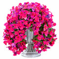 Composizione Floreale Artificiale Bougainvillea con Vaso Grigio
