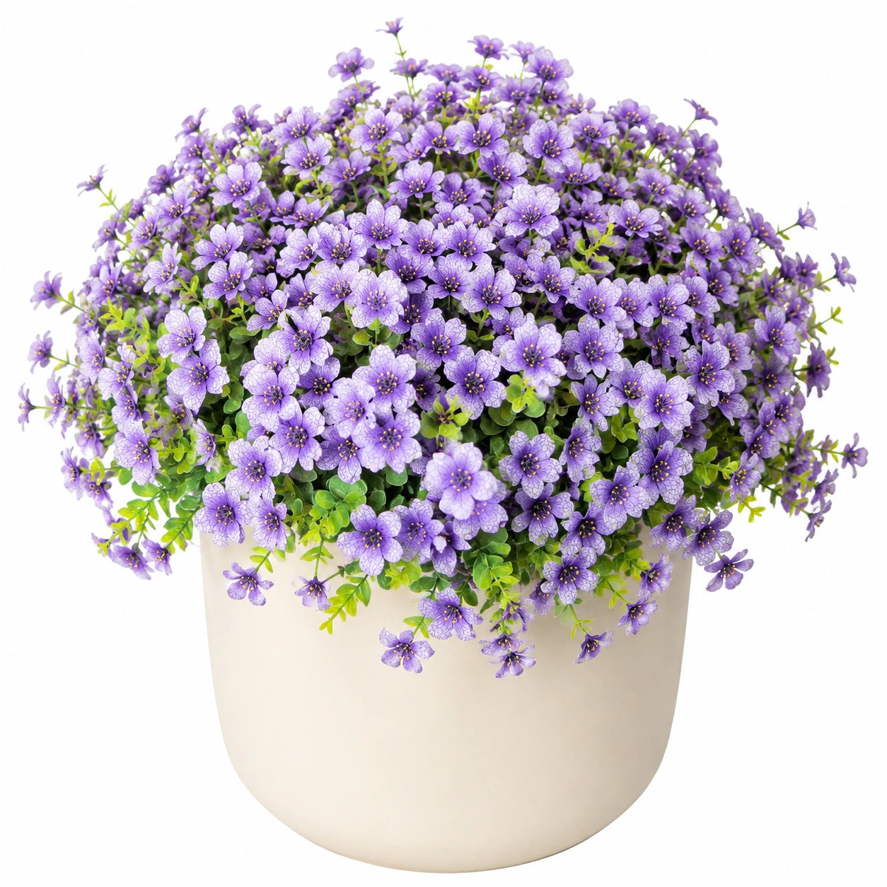 Vaso di Fiori Artificiali Viola per Decorazione Interna, 25 cm