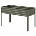 Letto da Giardino Rialzato in Grigio 120x60x75 cm