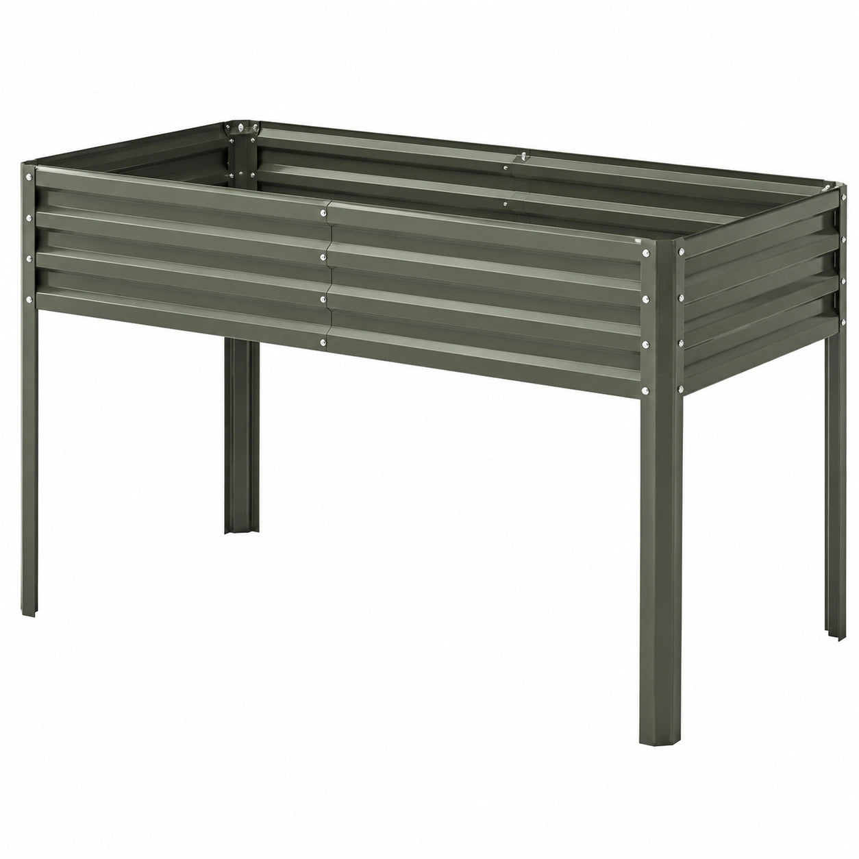 Letto da Giardino Rialzato in Grigio 120x60x75 cm