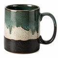 Tazza in Ceramica Verde, Nero e Bianco 350ml