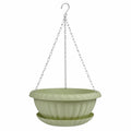 Vaso Sospeso Verde Chiaro con Catena in Metallo, 30 cm